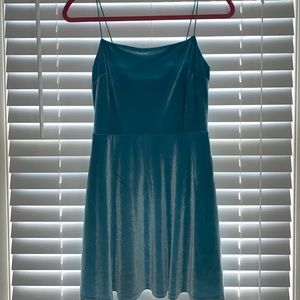 Blue velvet dress